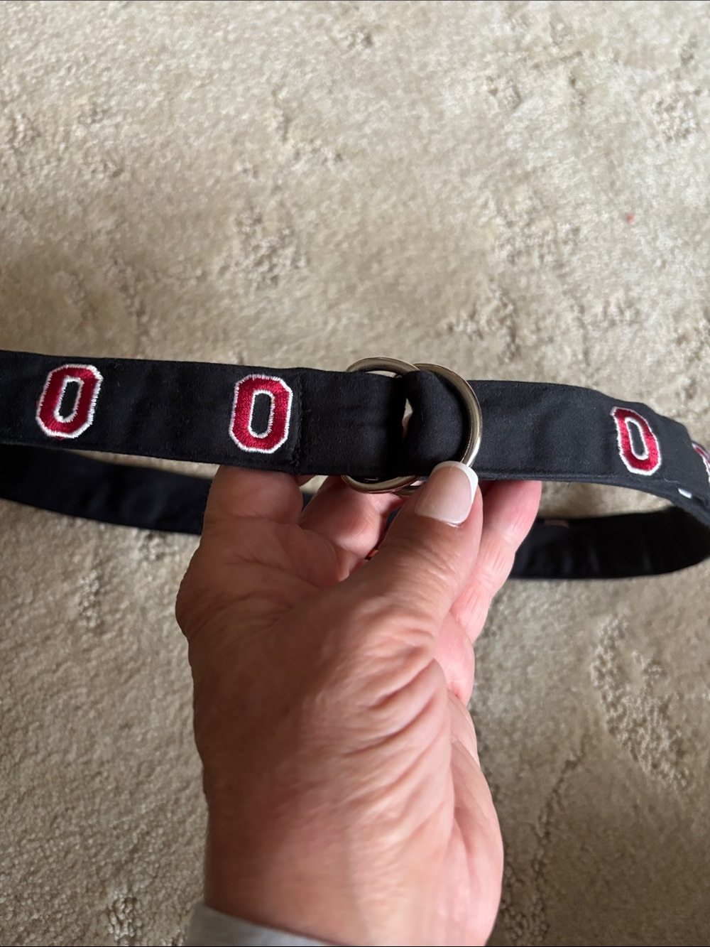 Ohio State Buckeyes Canvas D-Ring Belt 38” Total length